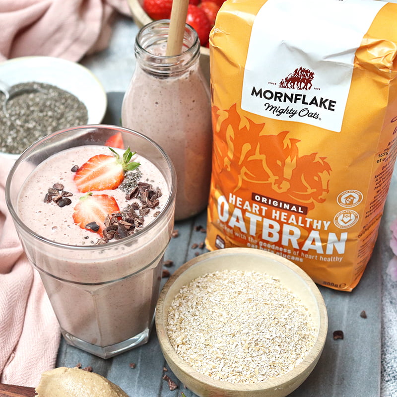 Strawberry and Oatbran Smoothie – Mornflake - Mighty Oats