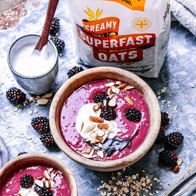 Blackberry & Acai Smoothie Bowl – Mornflake - Mighty Oats