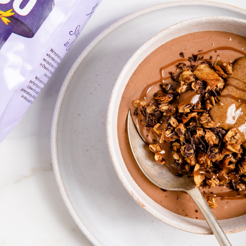 Roast Chestnut Chocolate Smoothie Bowl – Mornflake - Mighty Oats